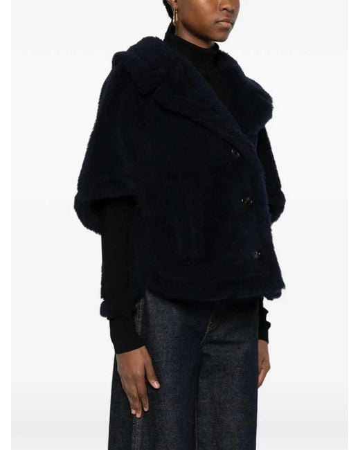 Max Mara Blue Corvino1 Short-Sleeved Jacket