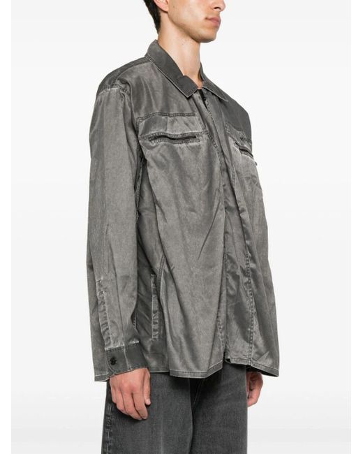 Y. Project Gray Shirt Jacket With Rubberized Logo