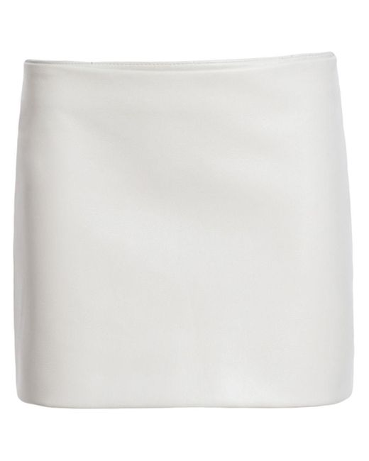 Khaite White The Jett Miniskirt