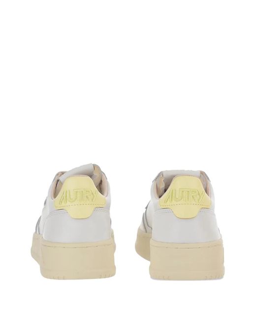 Autry White Medialist Low Leather Sneakers