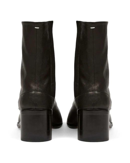 Maison Margiela Black Tabi Leather Ankle Boots for men