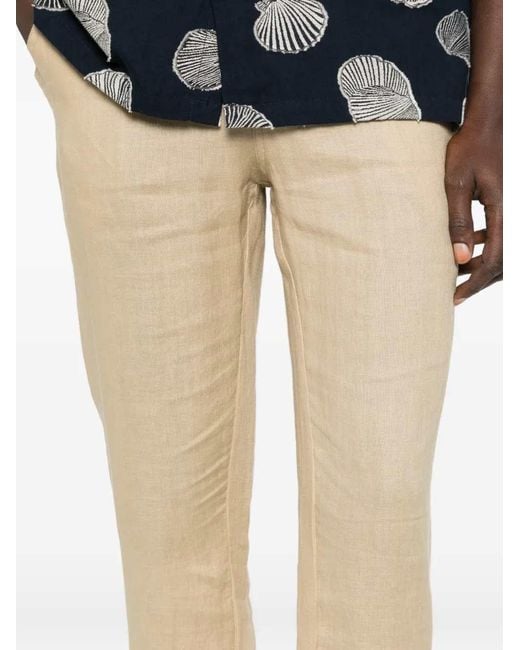 Kiton Natural Drawstring Waist Pants for men