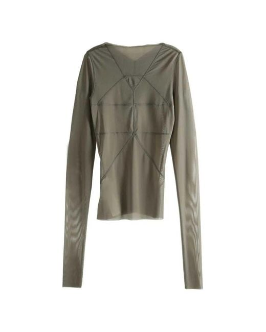 Rick Owens Green Semi-Sheer Top