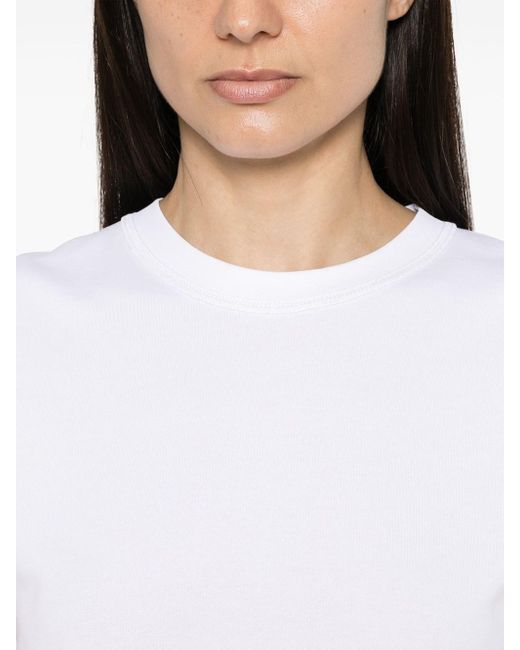 Rabanne White Cotton T-Shirt With Chain Detail