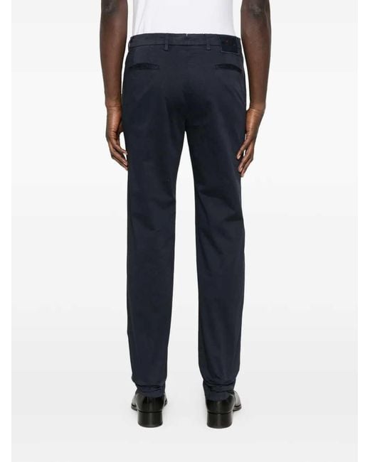 Kiton Blue Trousers With Belt Loops for men