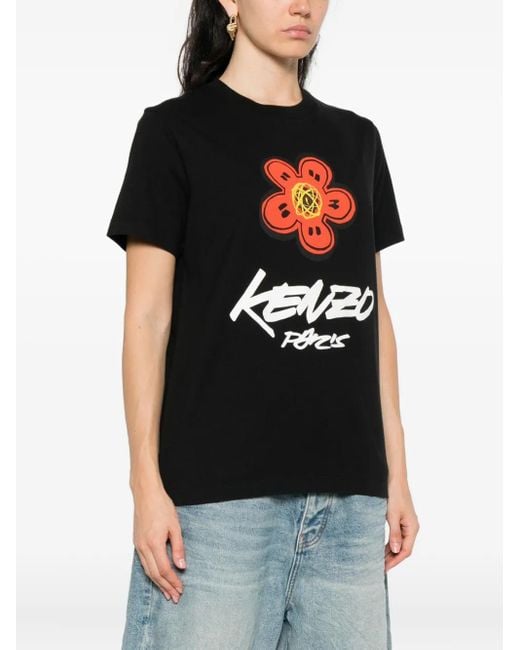 KENZO Black Boke-Flower Paris T-Shirt