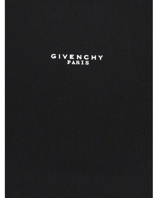 Givenchy Black Ribbed Tank Top