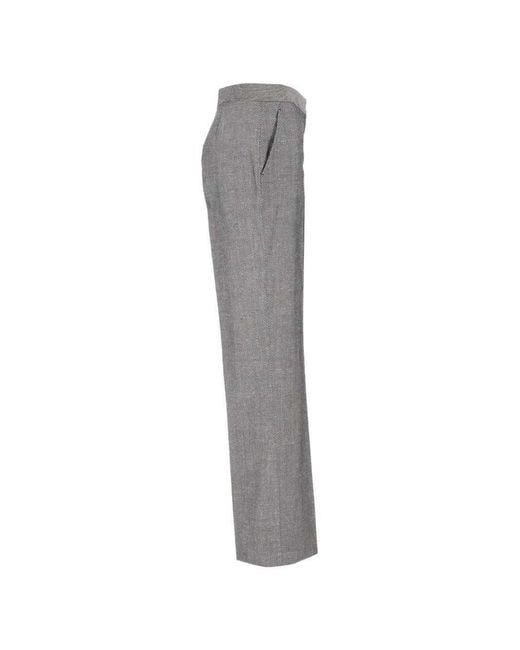 Stella McCartney Gray Straight-Leg Twill Trousers