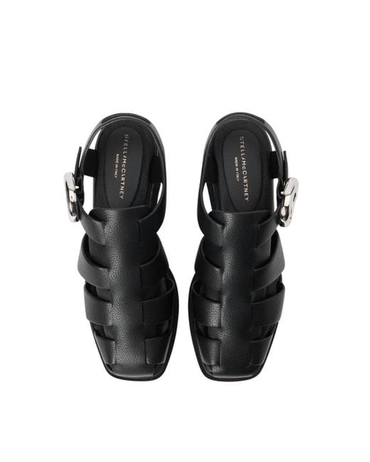 Stella McCartney Black Elyse Plateau Sandals