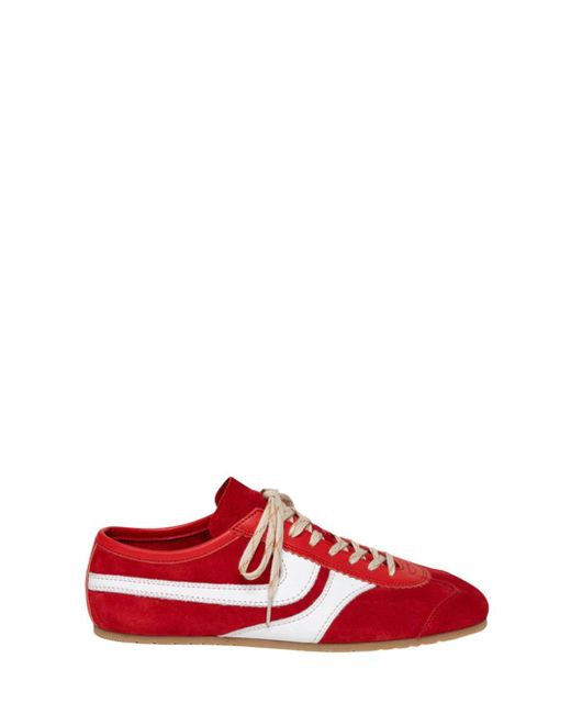 Dries Van Noten Red Suede Sneakers for men