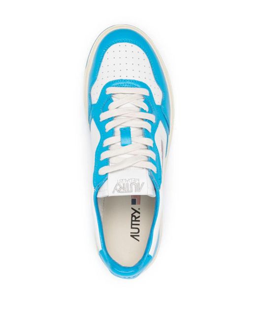 Autry Blue Medalist Low-Top Sneakers for men