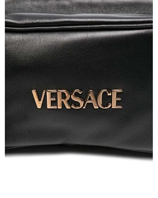 Versace Black Mini Bag With Logo Plaque