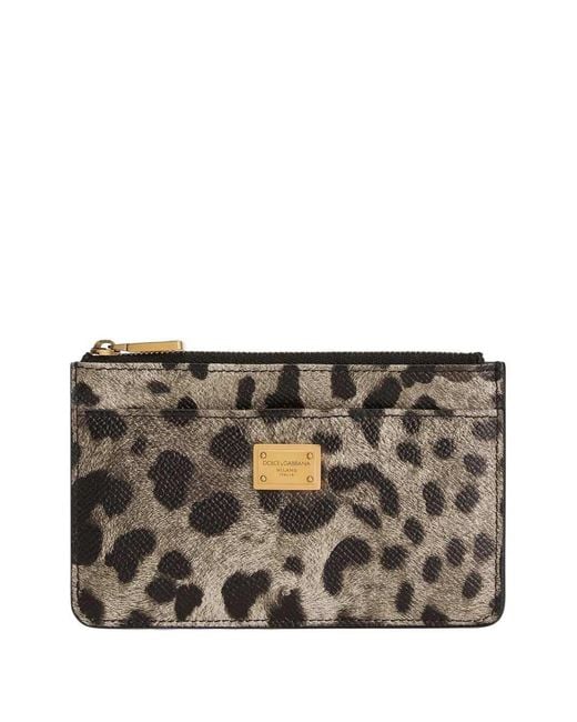 Dolce & Gabbana Gray Printed Wallet
