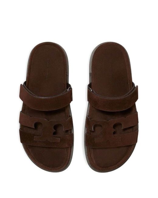 Tory Burch Brown Ines Slide Sandals
