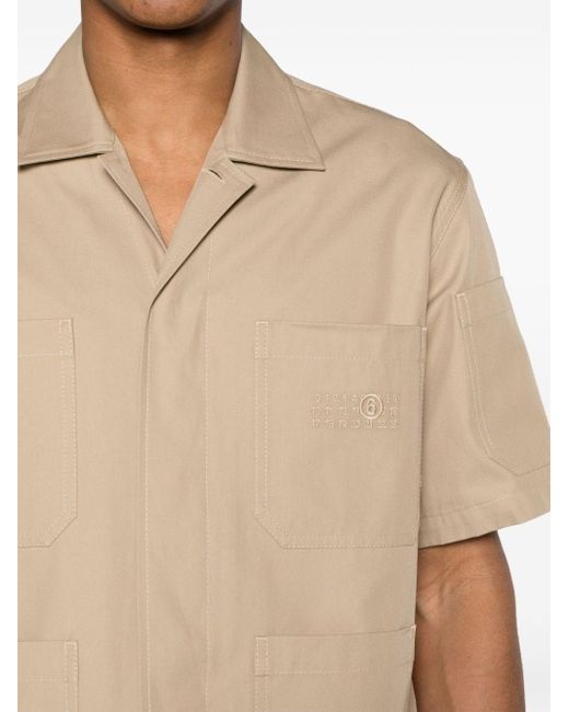 MM6 by Maison Martin Margiela Natural Shirt With Embroidery for men