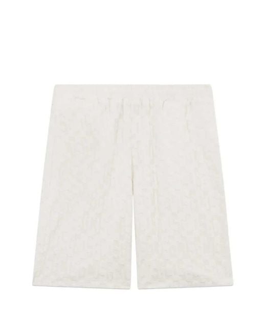 Gcds White Monogrammed Shorts for men