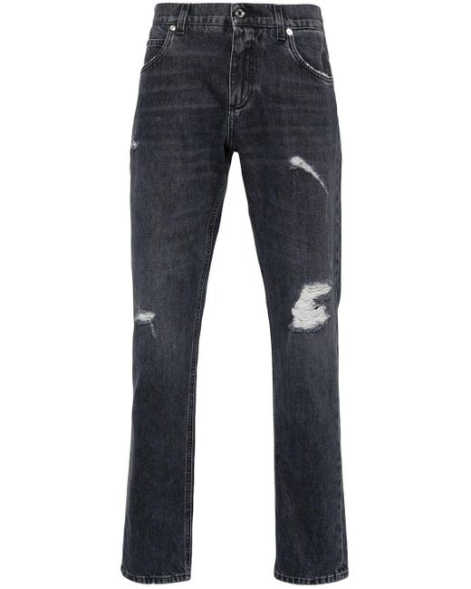 Jeans Slim Fit Variante Abbinata di Dolce & Gabbana in Blue da Uomo