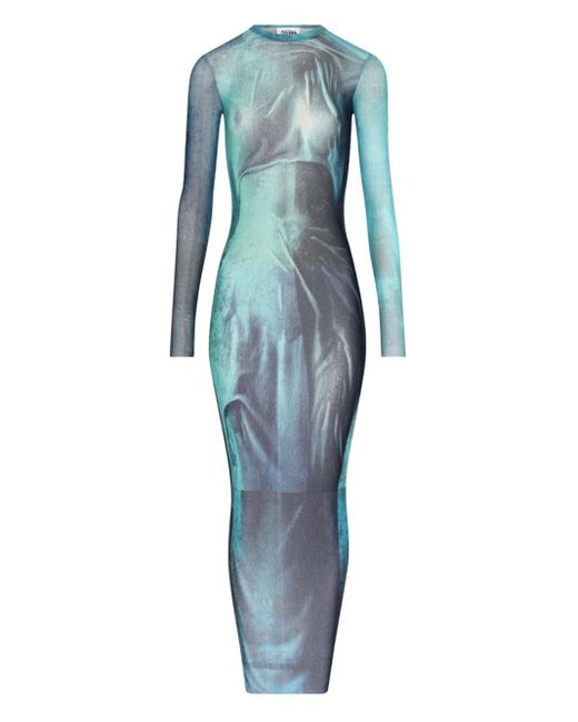 Abito Lungo Blu Da Donna-Donna di Jean Paul Gaultier in Blue