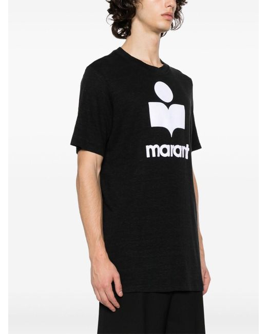 Isabel Marant Black T-Shirt With Print for men