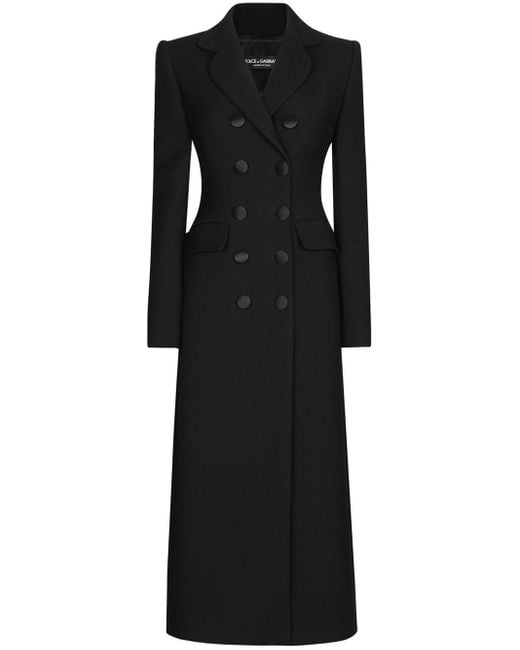 Dolce & Gabbana Black Double-breasted Blazer-coat