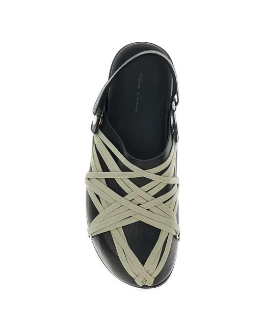 Rick Owens White Temple Megalace Mules for men