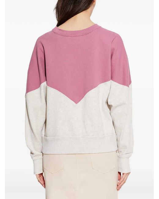Isabel Marant White Houston Sweatshirt With Color Block Design
