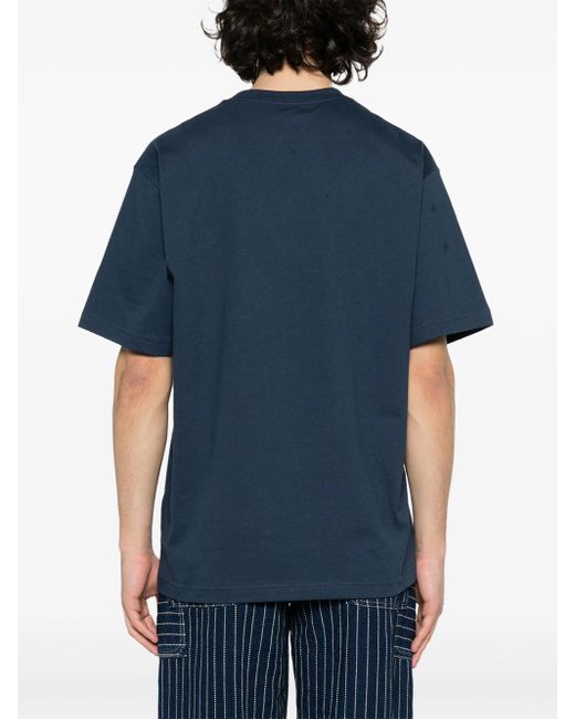KENZO Blue Drawn Varsity T-Shirt for men