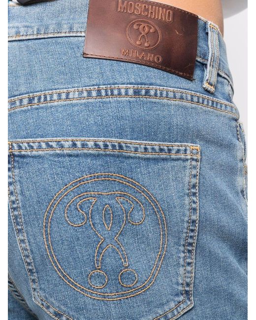 Moschino Blue Straight Jeans for men