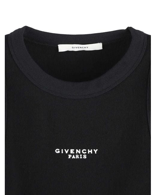 Givenchy Black Ribbed Tank Top