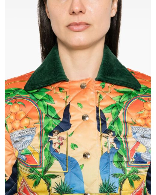 Casablancabrand Green Triomphe D` Cropped Jacket