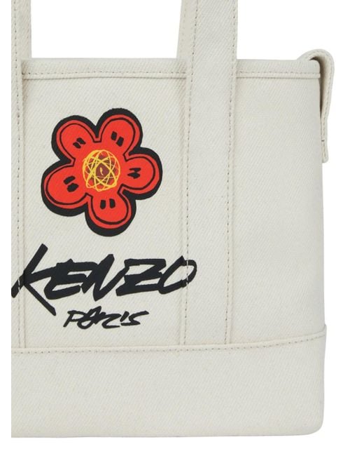KENZO White X Futura 2000 Small Utility Canvas Tote Bag