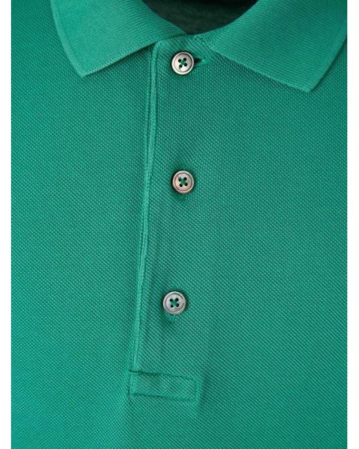 Tom Ford Green Ribbed Polo for men