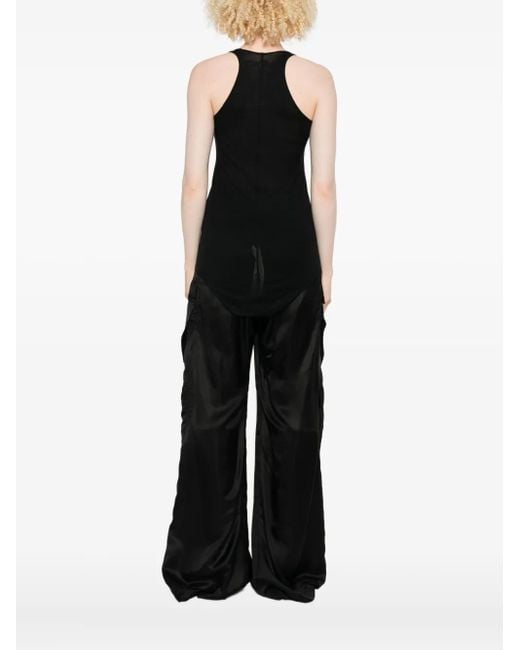 Rick Owens Black Curved Hem Top