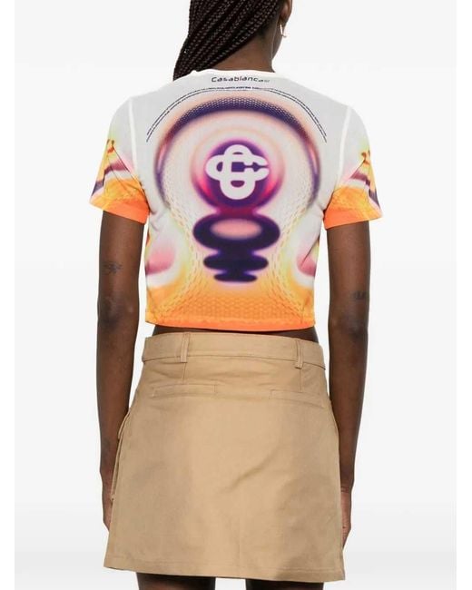 Casablanca Pink Graphic Print T-Shirt
