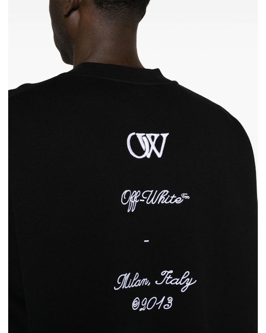 Off-White c/o Virgil Abloh Black Off- Logo Cotton Sweatshirt for men