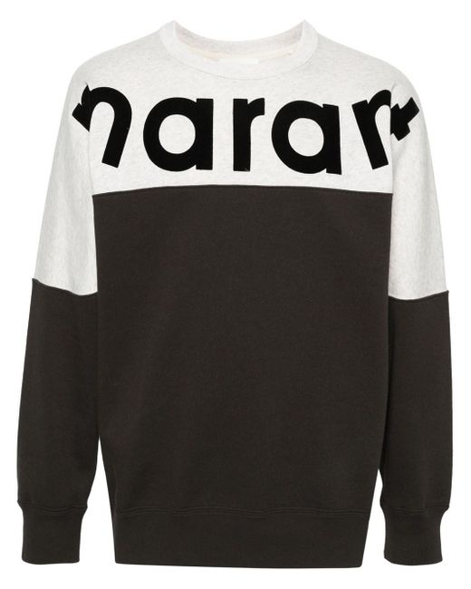 Isabel Marant Black Howley Sweatshirt With Intarsia for men