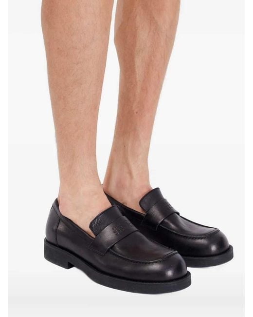 MM6 by Maison Margiela Black City Biker Loafers for men