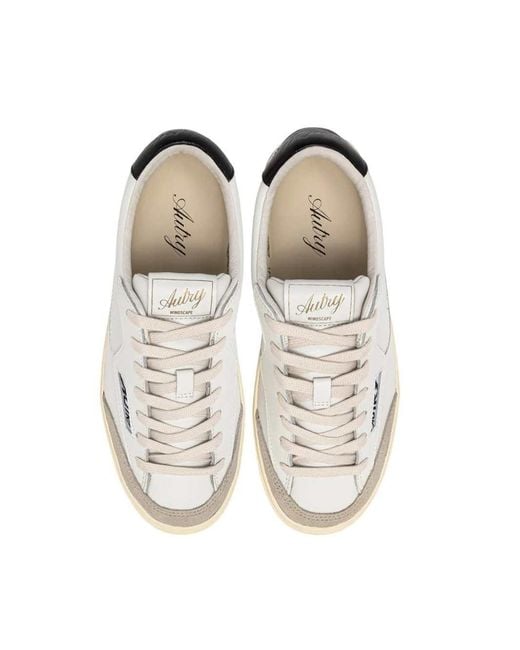 Autry White Windscape Low Leather Sneakers for men