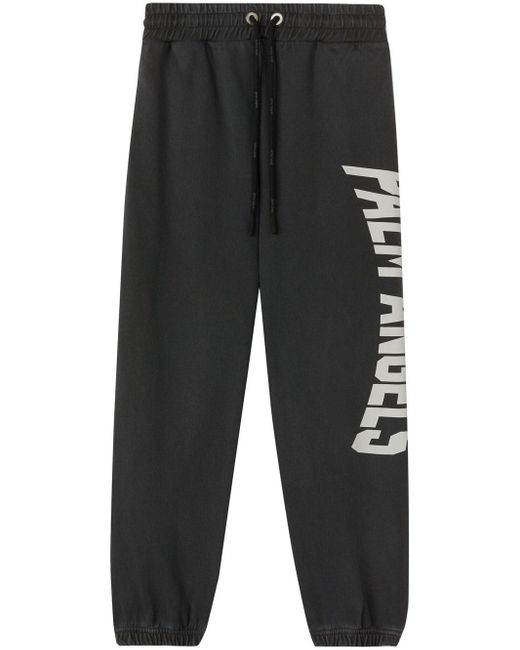 Palm Angels Black City Sports Trousers for men