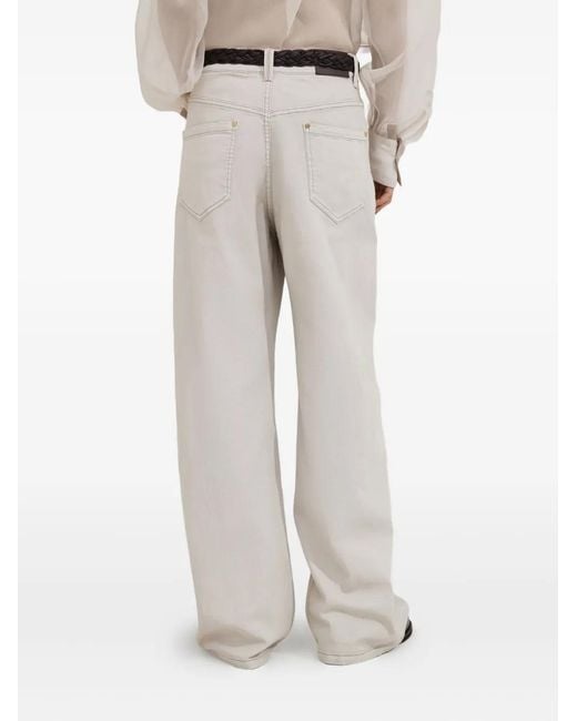 Brunello Cucinelli White Straight Jeans
