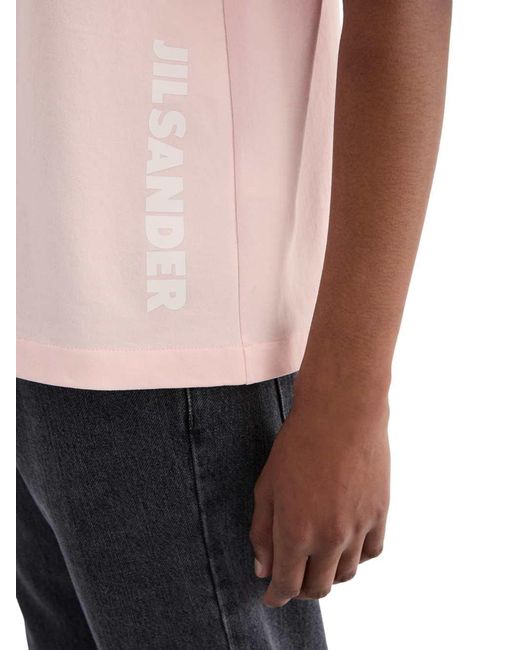 Jil Sander Pink Cotton T-Shirt