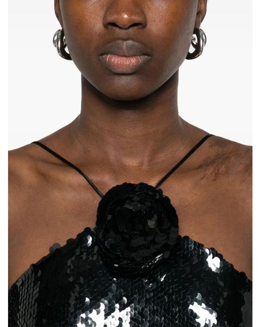 Magda Butrym Black Sequin Mini Dress