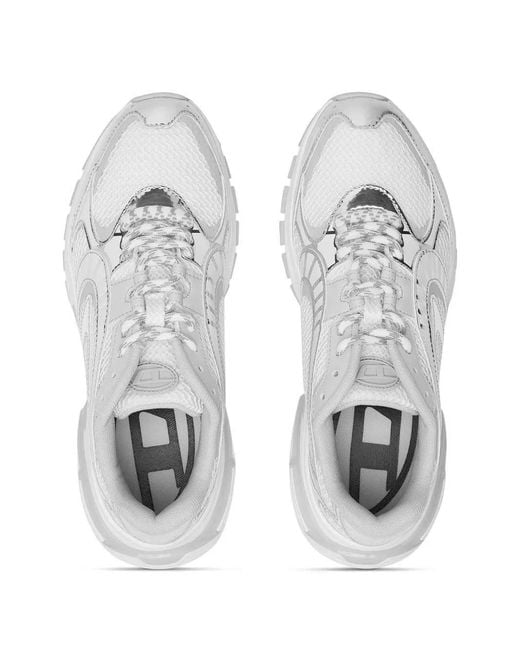 DIESEL White Sneakers With Insert Design