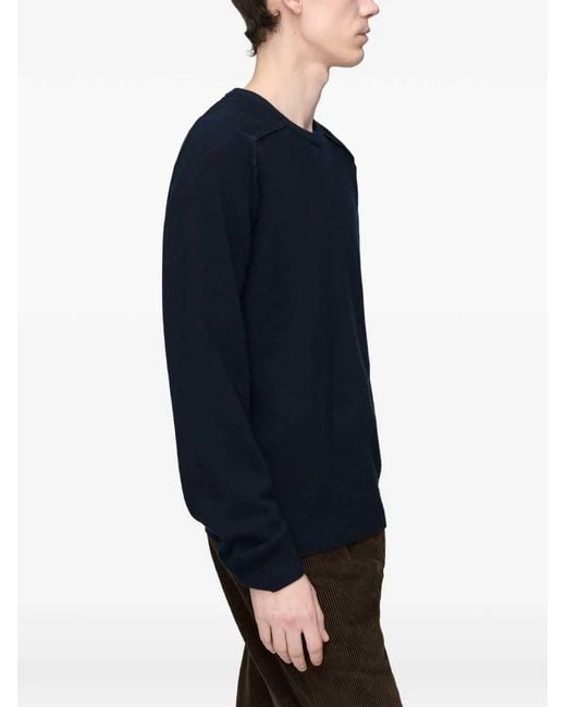 Maison Margiela Blue Four Stitches Sweater for men