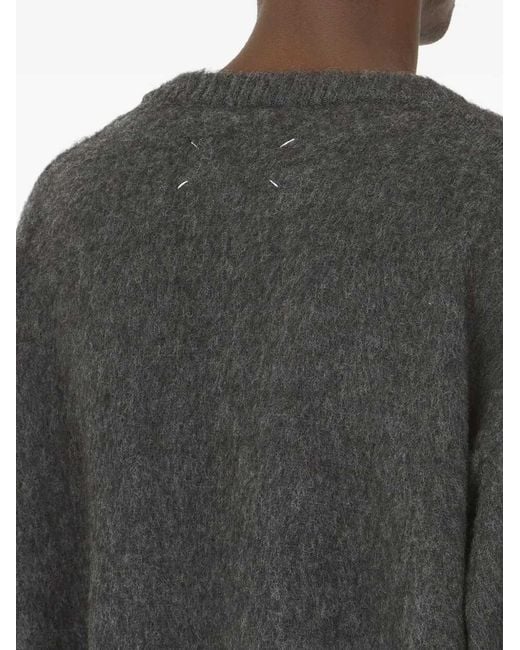 Maison Margiela Black Intarsia Sweater for men