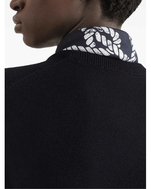 Dolce & Gabbana Black Dolce & Gabbana Embroidered Plain-Knit Sweater for men