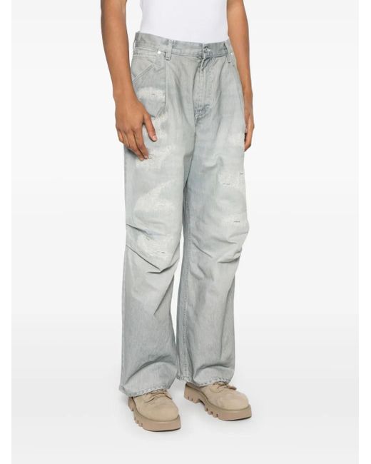 PDF Gray Jeans With Contrast Stitching for men