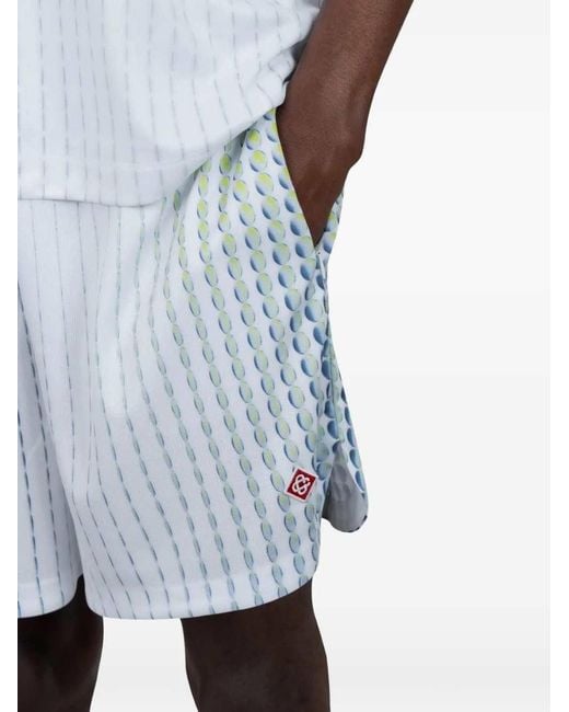Casablanca Blue Tennis Tech Shorts for men