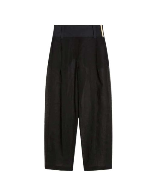 Sportmax Black Spsfavetta Trousers With Inserts