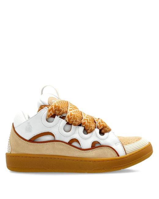 Lanvin White Curb Sneakers